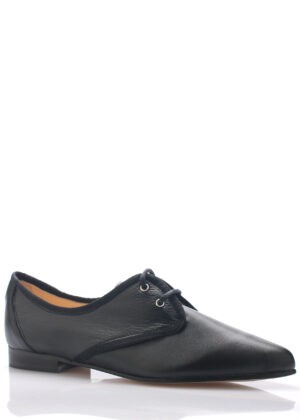 Černé kožené boty se špičkou Maria Jaén Velikost: 37