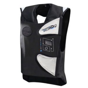 Závodní airbagová vesta Helite e-GP Air  XL rozšířená  černo-bílá
