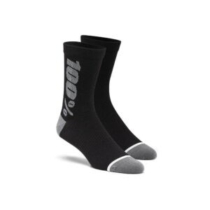 Merino ponožky 100% Rythym černé/šedé  S-M (38-42)