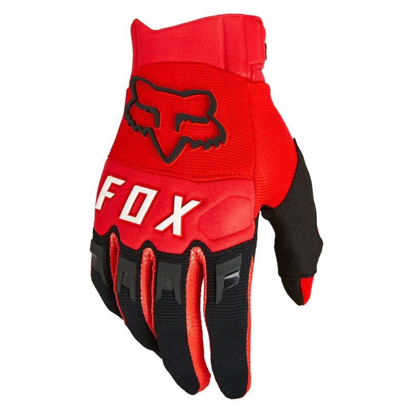 Motokrosové a cyklo rukavice FOX Dirtpaw Fluo Red MX22